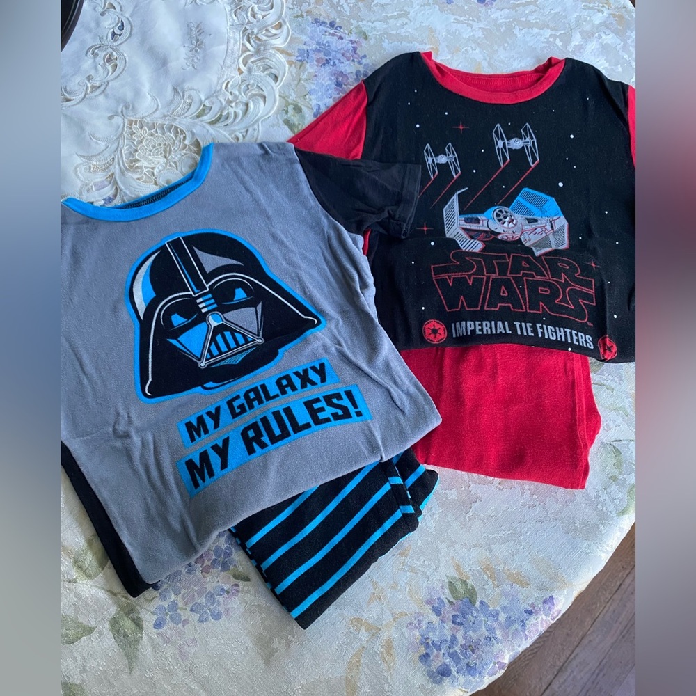 2 short sleeve Star Wars pajama sets . Boys size 12.